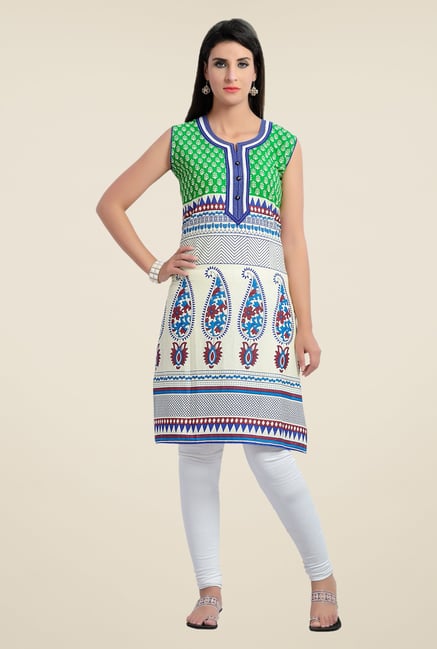 Zola Green Paisley Print Kurta Zola Green Paisley Print Kurta