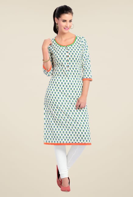 Zola Orange Printed Kurta Zola Orange Printed Kurta