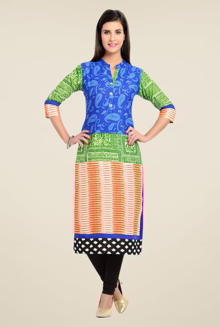 Zola Blue Printed Kurta Zola Blue Printed Kurta