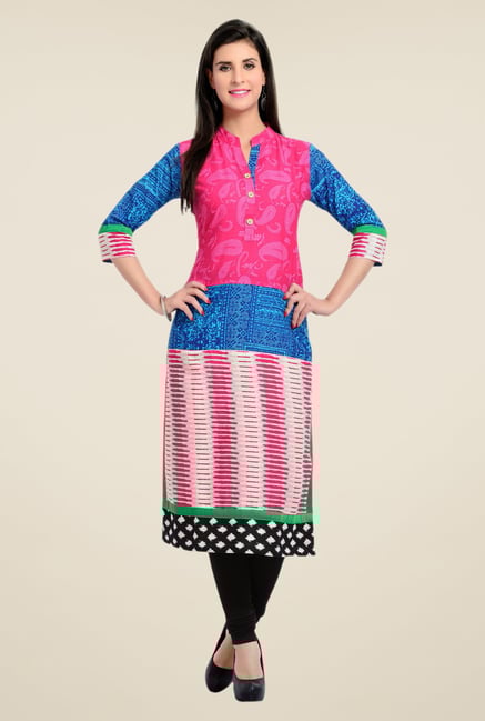 Zola Pink Printed Kurta Zola Pink Printed Kurta
