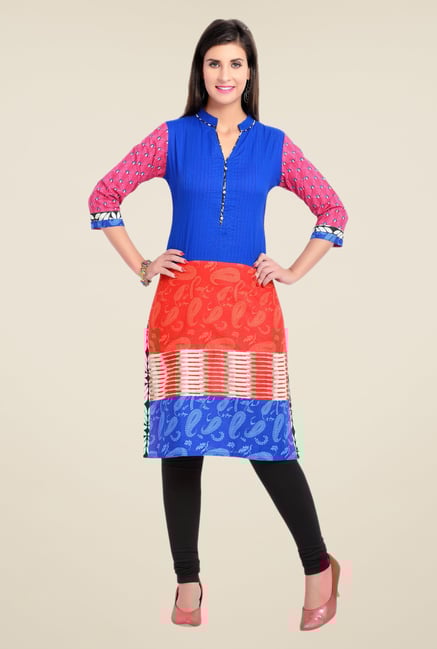 Zola Orange Printed Kurta Zola Orange Printed Kurta