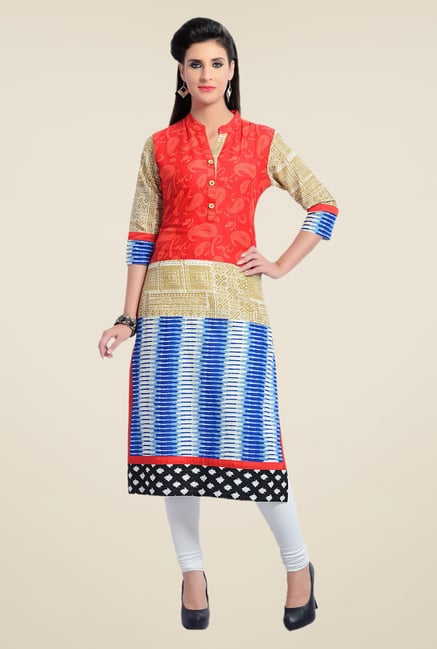 Zola Red Printed Kurta Zola Red Printed Kurta