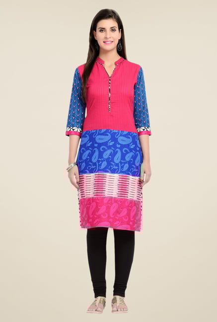 Zola Pink Printed Kurta Zola Pink Printed Kurta