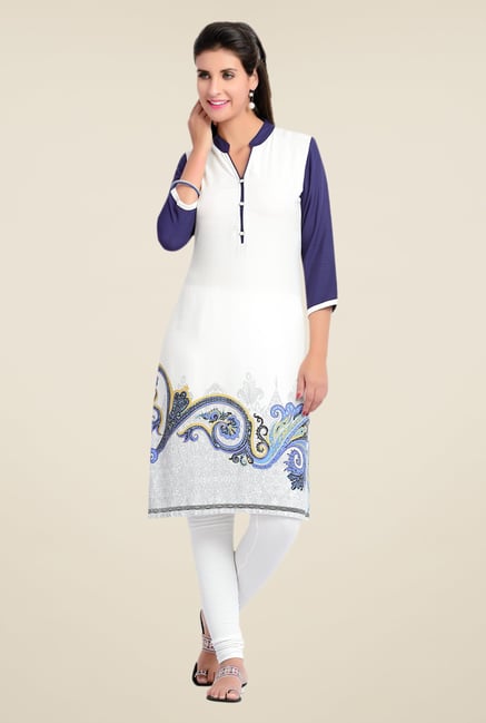 Zola Navy Printed Kurta Zola Navy Printed Kurta