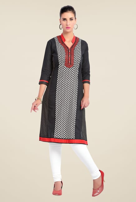 Zola Black Printed Kurta Zola Black Printed Kurta
