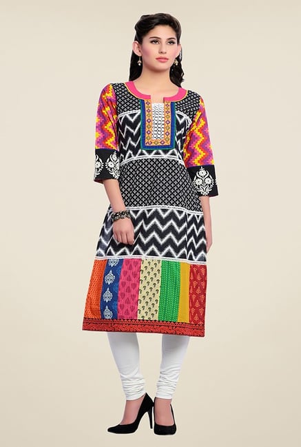 Zola Black Printed Kurta Zola Black Printed Kurta