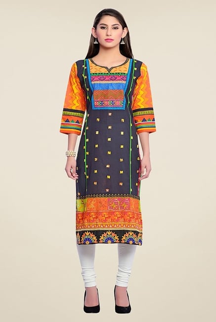 Zola Black Printed Kurta Zola Black Printed Kurta