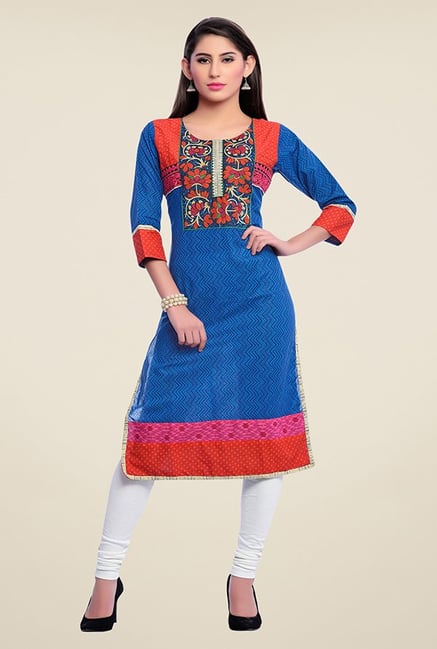 Zola Blue Printed Kurta Zola Blue Printed Kurta