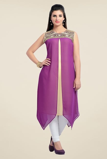 Zola Purple Solid Kurta Zola Purple Solid Kurta