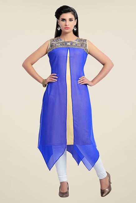 Zola Royal Blue Solid Kurta Zola Royal Blue Solid Kurta