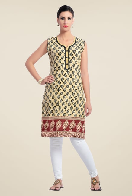 Zola Beige Printed Kurta Zola Beige Printed Kurta
