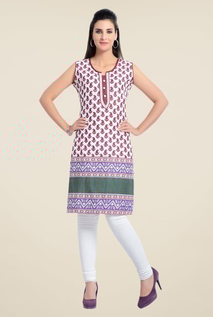 Zola Brown Paisley Print Kurta Zola Brown Paisley Print Kurta