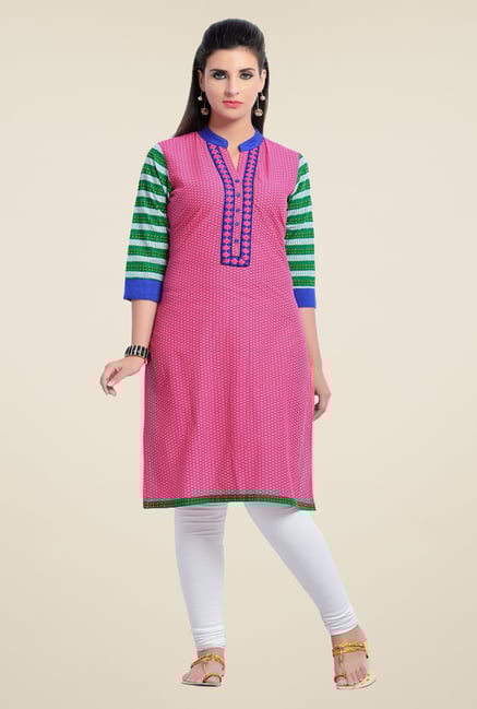 Zola Pink Printed Kurta Zola Pink Printed Kurta