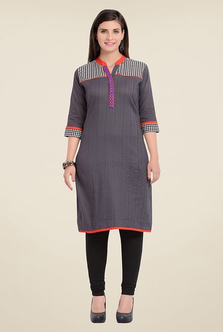 Zola Grey Printed Kurta Zola Grey Printed Kurta