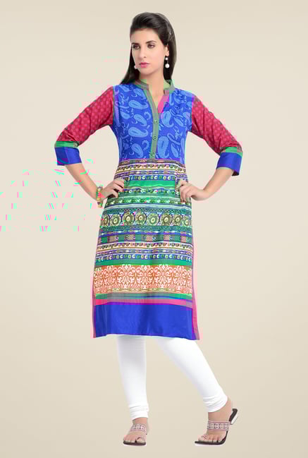 Zola Blue Printed Kurta Zola Blue Printed Kurta