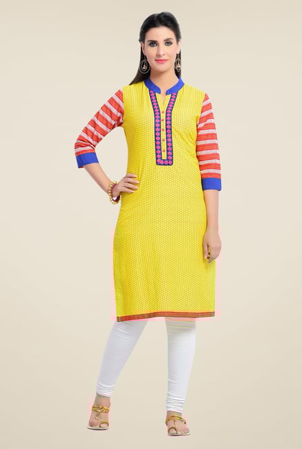 Zola Yellow Printed Kurta Zola Yellow Printed Kurta