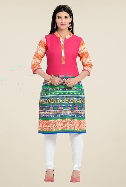 Zola Pink Printed Kurta Zola Pink Printed Kurta