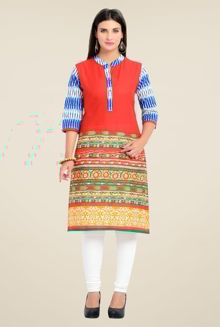 Zola Red Printed Kurta Zola Red Printed Kurta