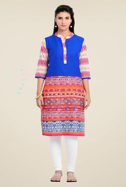 Zola Royal Blue Printed Kurta Zola Royal Blue Printed Kurta