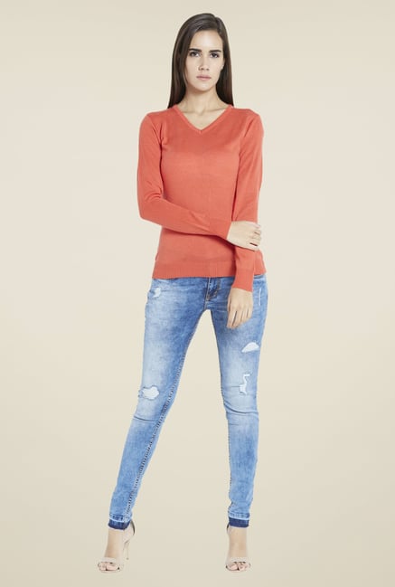 Globus Coral Solid Pullover Globus Coral Solid Pullover