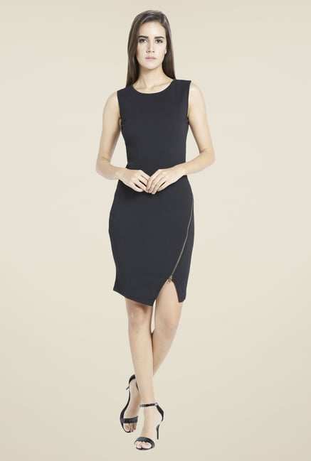 Globus Black Solid Dress Globus Black Solid Dress