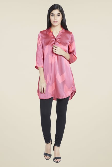 Globus Pink Printed Kurti Globus Pink Printed Kurti