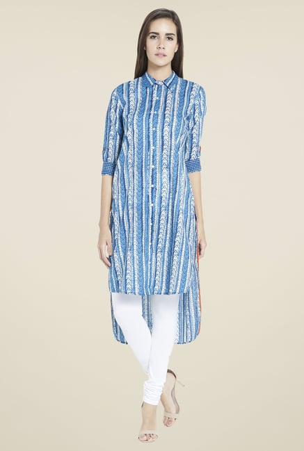 Globus Blue Printed Kurti Globus Blue Printed Kurti