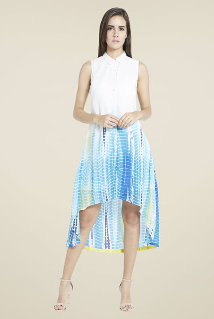 Globus White Printed Kurta Globus White Printed Kurta