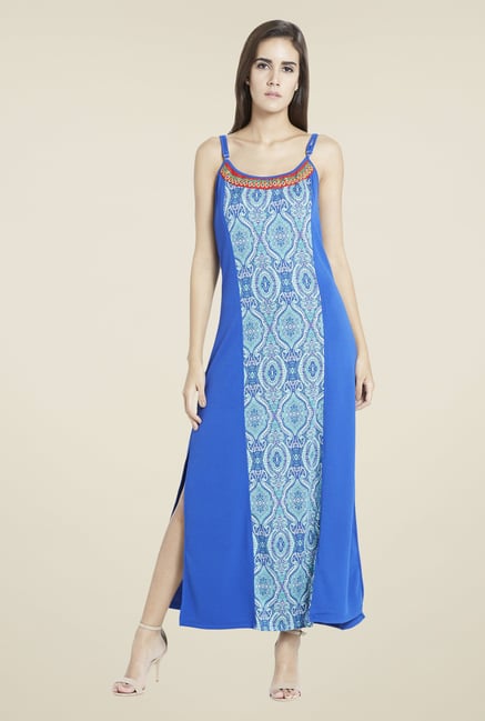 Globus Blue Printed Kurta Globus Blue Printed Kurta