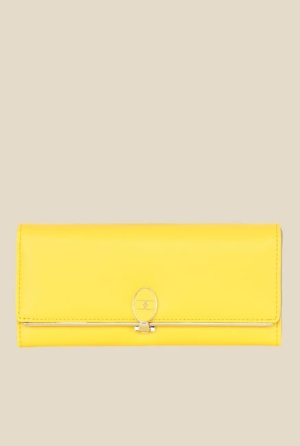 Esbeda Yellow Synthetic Solid Wallet Esbeda Yellow Synthetic Solid Wallet