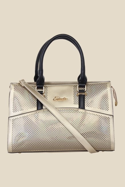 Esbeda Golden Synthetic Handbag Esbeda Golden Synthetic Handbag