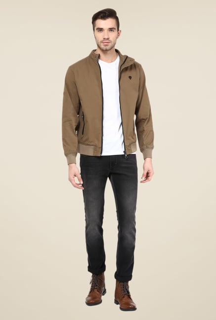 Monteil And Munero Brown Solid Jacket Monteil And Munero Brown Solid Jacket