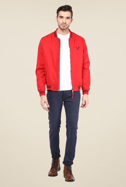 Monteil And Munero Red Solid Jacket Monteil And Munero Red Solid Jacket