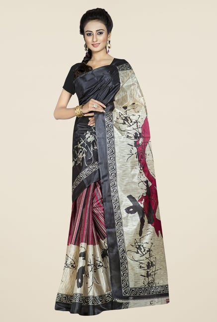 Triveni Multicolor Printed Art Silk Saree Triveni Multicolor Printed Art Silk Saree