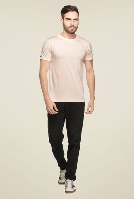 Mode Vetements Peach Solid T Shirt Mode Vetements Peach Solid T Shirt