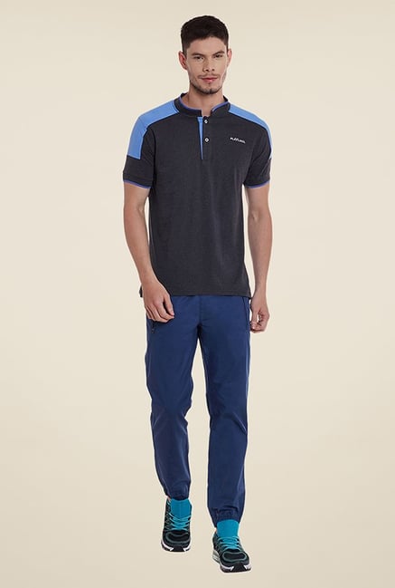 Yepme Kane Dark Grey Solid T Shirt Yepme Kane Dark Grey Solid T Shirt