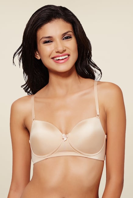 Zivame Beige Solid Bra Zivame Beige Solid Bra