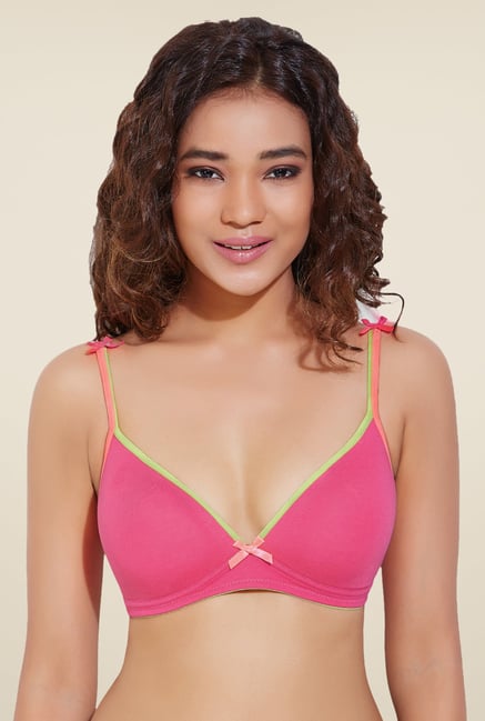 Zivame Pink Solid Bra Zivame Pink Solid Bra