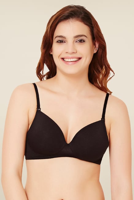 Rosaline by Zivame Black Solid Bra Rosaline by Zivame Black Solid Bra