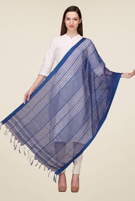 Aurelia Blue Kationic Viscose Slub Dupatta Aurelia Blue Kationic Viscose Slub Dupatta