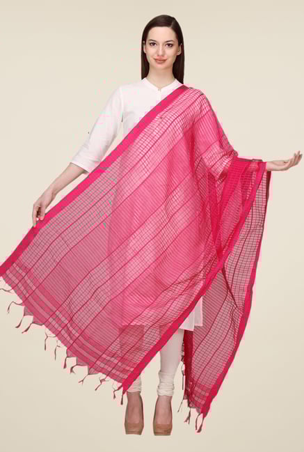 Aurelia Pink Kationic Viscose Slub Dupatta Aurelia Pink Kationic Viscose Slub Dupatta
