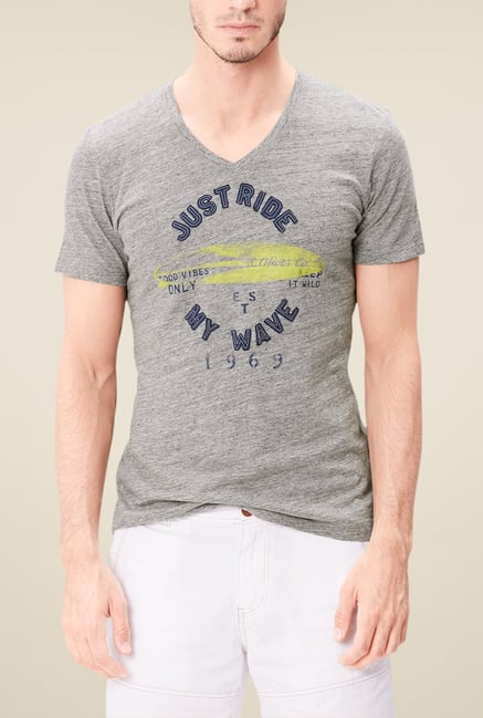 s.Oliver Grey Graphic Print T Shirt s.Oliver Grey Graphic Print T Shirt