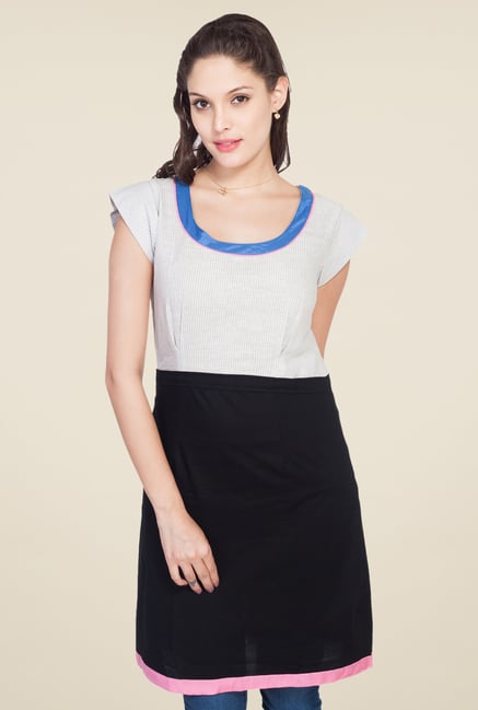 Soie White & Black Striped Dress Soie White & Black Striped Dress