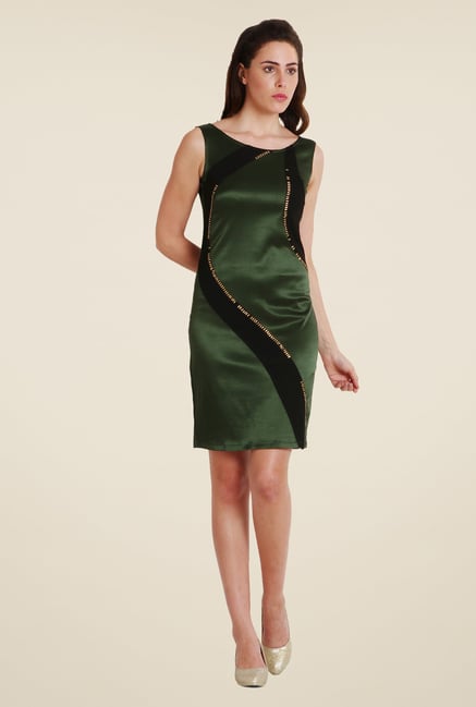 Soie Green Solid Dress Soie Green Solid Dress