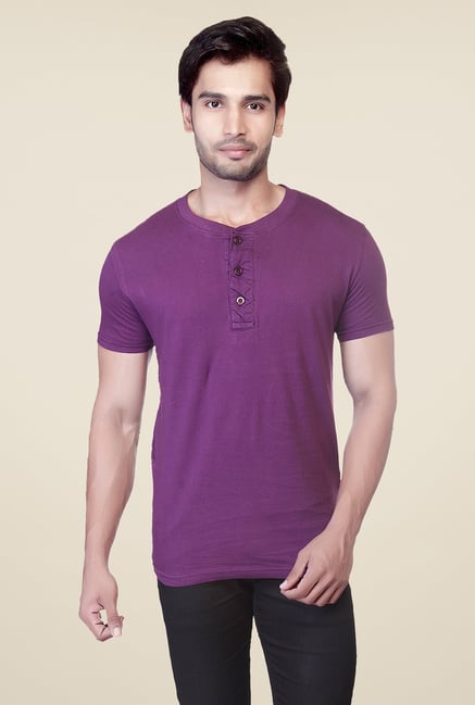 Lucfashion Purple Solid T Shirt Lucfashion Purple Solid T Shirt