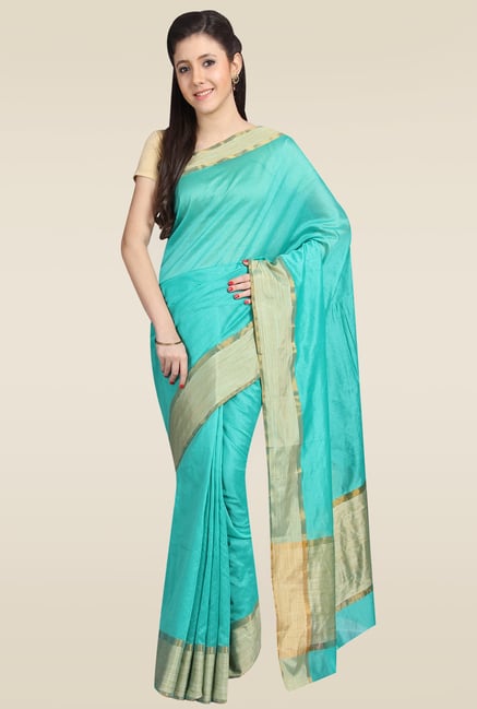 Pavecha Green Banarasi Silk Zari Saree Pavecha Green Banarasi Silk Zari Saree