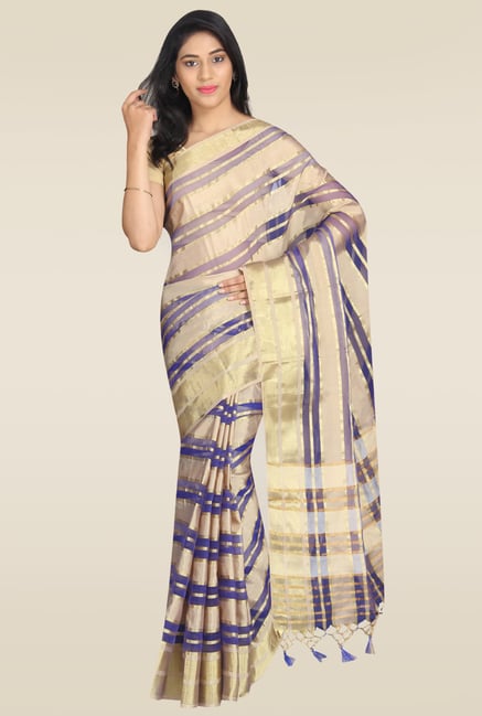 Pavecha Beige Banarasi Silk Saree Pavecha Beige Banarasi Silk Saree