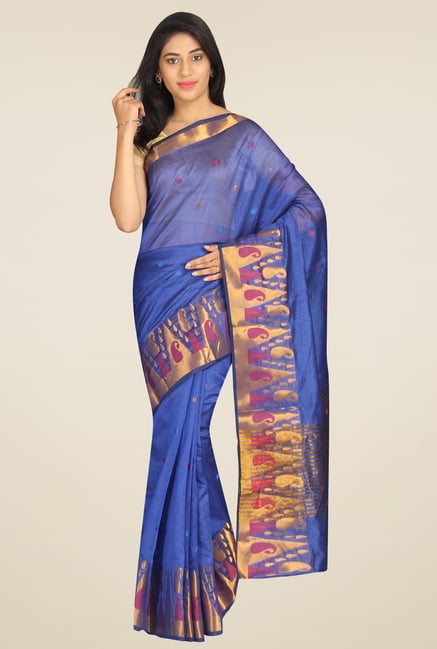Pavecha Purple Banarasi Silk Zari Saree Pavecha Purple Banarasi Silk Zari Saree