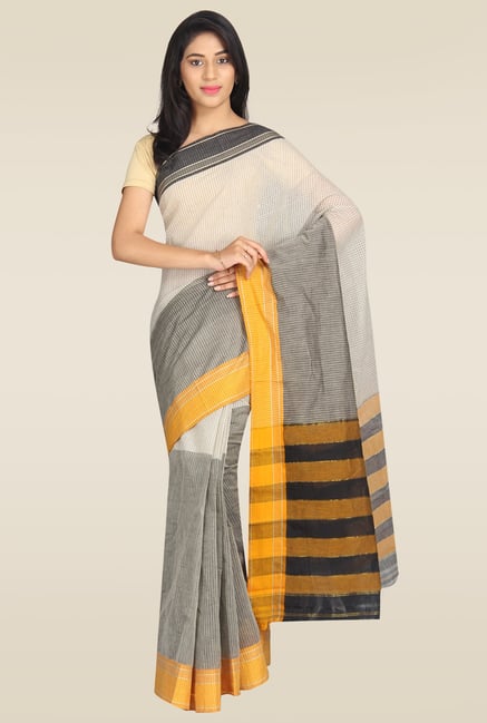 Pavecha White Mangalagiri Silk Saree Pavecha White Mangalagiri Silk Saree