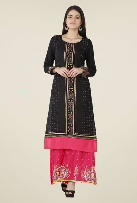 W Black Printed Kurta W Black Printed Kurta
